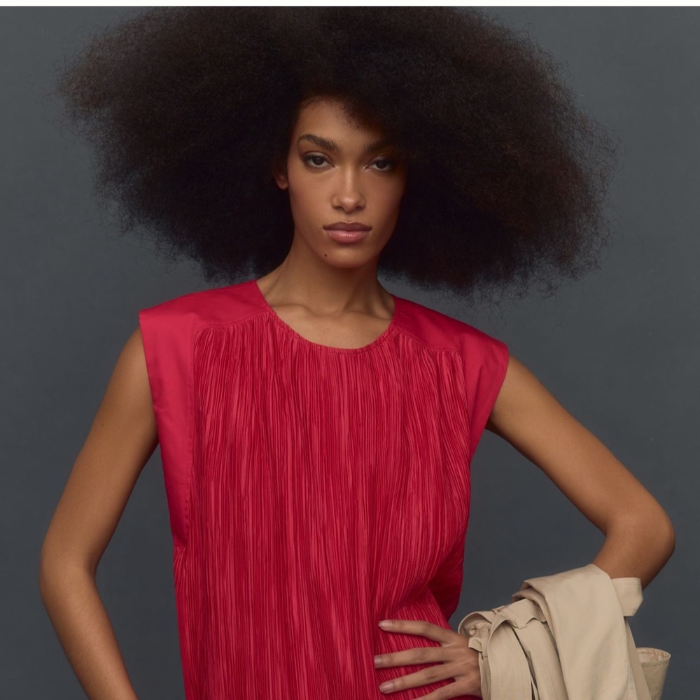 Anthropologie Red Sleeveless Dress - Picture 2 of 3